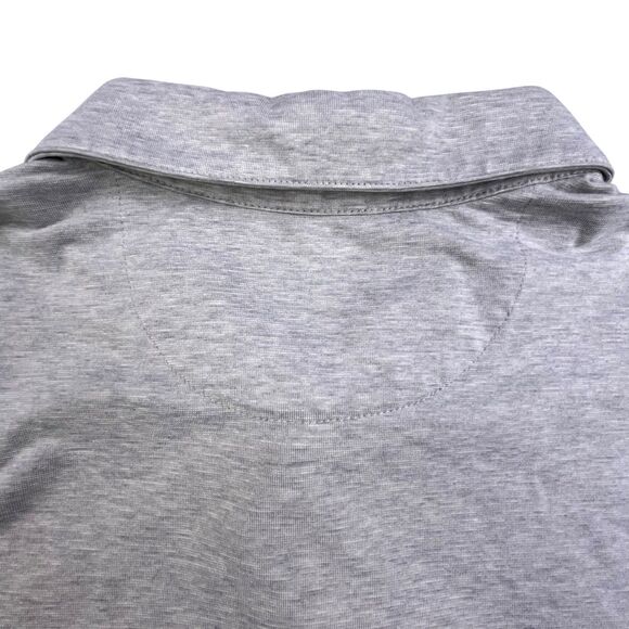 Mizzen + Main Polo Shirt Size XL Gray Trim Fit Golf Short Sleeve Stretch - Picture 8 of 11